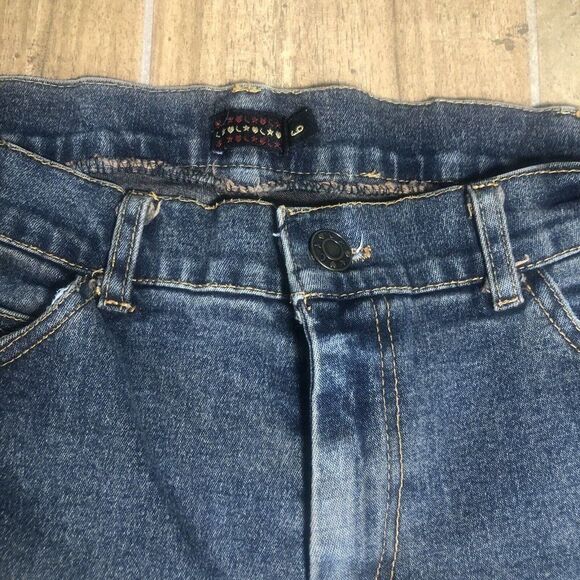 Vtg Y2K Heart Moon Stars Flared Boot Cut Jeans 6 Low Rise Bejeweled Boho Chic - Picture 5 of 12